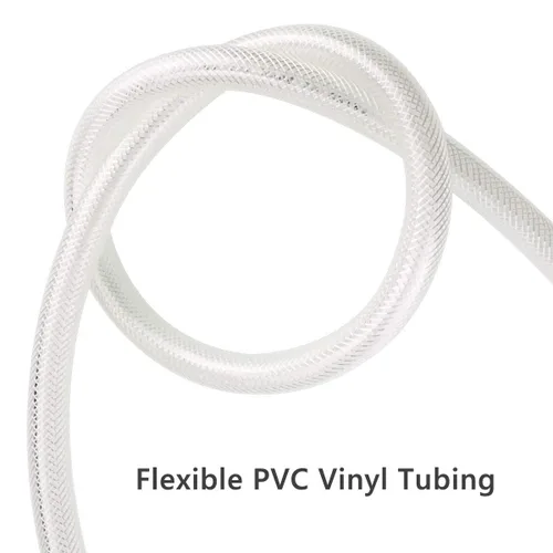 Miniatura 7 de Tubo de vinilo de PVC, transparente, flexible y trenzado, de alta presión, manguera reforzada BPA y no tóxica, 10 pies, 1/2 pulgada de diámetro