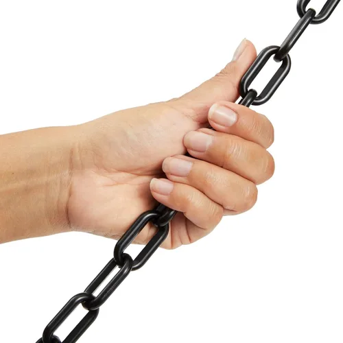 Miniatura 2 de Stockroom Plus Cadena de plástico – 100 pies, eslabones de cadena de plástico negro – Barrera de seguridad para valla, entrada, estacionamiento