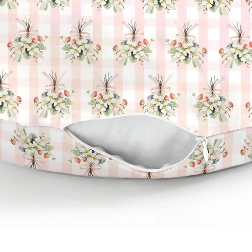 Miniatura 8 de Sweet Strawberry Baby Nursing Pillow Covers for Boy Girl Pastel Strawberries Floral Pink Bows Plaids Nursery Pillowcase for Breastfeeding Pillows