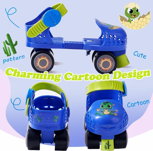 Miniatura 5 de Kids Roller Skates for Girls and Boys Age 2-4 Years Old,Adjustable Quad Toddler Children Beginner Roller Skates