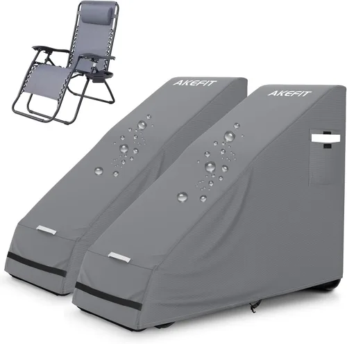Miniatura 9 de AKEfit 1 funda para silla de gravedad cero, impermeable, plegable, para exteriores, con bolsa de almacenamiento, resistente a los rayos UV y al
