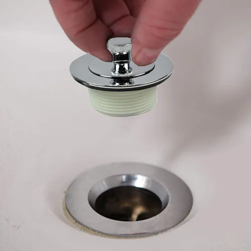 Miniatura 2 de Danco 88966 Kit universal de desagüe de baño de elevación y giro con placa de desbordamiento, cromado Cromo