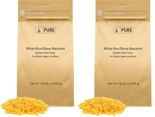 Miniatura 4 de Pure Original Ingredients Macarrones con codo de arroz blanco (2 libras), ensalada de pasta, macarrones y queso
