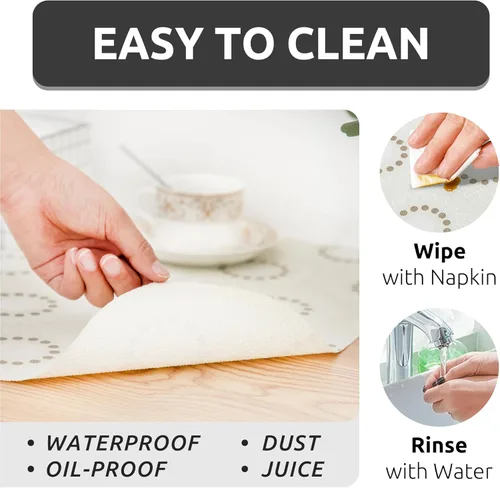 Miniatura 3 de FIFTY FEET Revestimiento de estante de 12 x 120 pulgadas para armarios de cocina, revestimiento de cajón de PVC para cómoda antideslizante