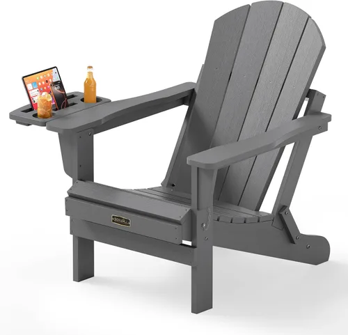 Miniatura 56 de SERWALL - Silla plegable Adirondack para patio, jardín, exterior, resistente a la intemperie, sillas para hoguera, color naranja