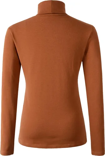 Miniatura 2 de HieasyFit suéter básico de cuello alto de algodón suave para mujer