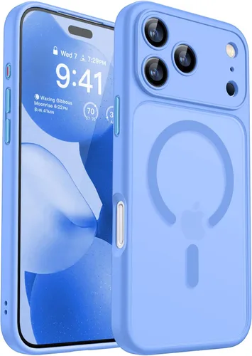 Miniatura 96 de CANSHN Funda magnética compatible con iPhone 17 Pro, mejorada [protección completa de la cámara] [compatible con Magsafe] [mate translúcido] funda