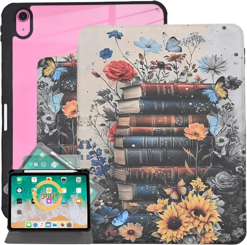 Miniatura 7 de Funda giratoria para iPad (A16) 11ª generación de 11 pulgadas (2025), iPad 11ª generación de 10.9 pulgadas (2022), funda tipo cartera de piel PU