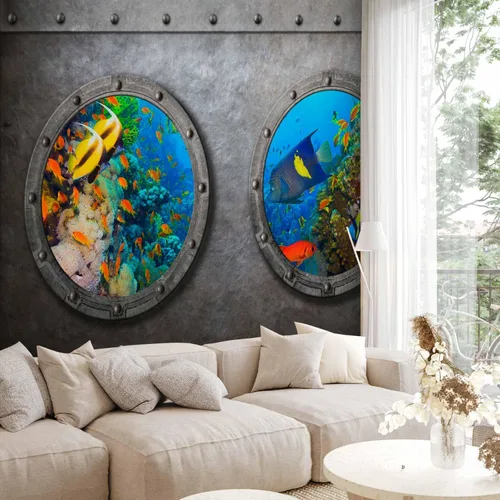 Miniatura 2 de artgeist Mural de pared premium mundo submarino, 98 x 69 pulgadas, papel tapiz no tejido XXL, decoración de pared de vellón, impresión fotográfica
