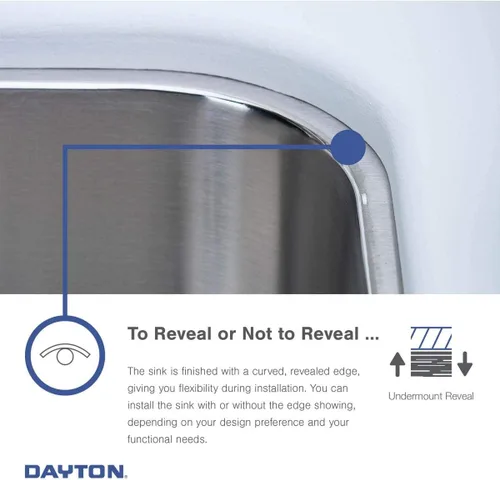 Miniatura 6 de Dayton DCFU3118 - Fregadero de acero inoxidable con doble cuenco