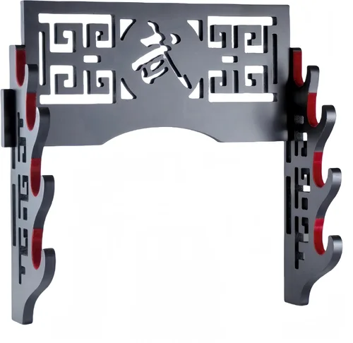 Miniatura 6 de Soporte de pared de terciopelo para espada, soporte de exhibición con tiras de fieltro para katana, wakizashi, Genji y espadas samurái
