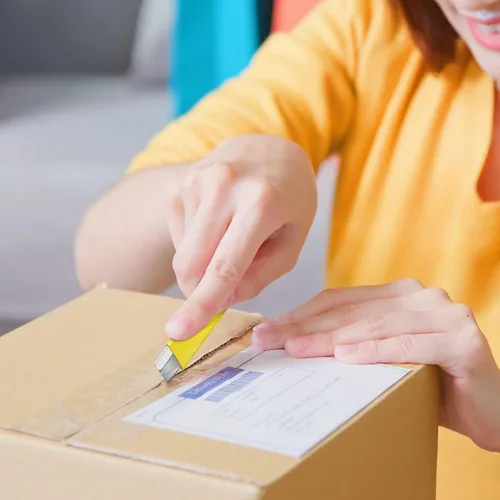 Miniatura 2 de DIYSELF Cortador de caja, paquete de 12 cortadores de caja retráctiles para paquetes, cajas, funda resistente de metal, cortador básico, cuchillo