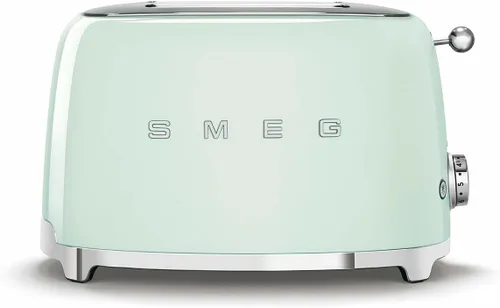 Miniatura 22 de SMEG Tostadora de 2 rebanadas con 6 ajustes preestablecidos y función de descongelación y bandeja de migas extraíble (Jade)
