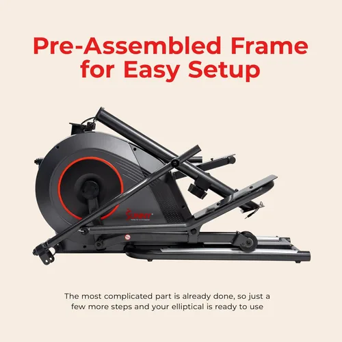 Miniatura 3 de Sunny Health & Fitness Smart Upright Elliptical w/Pulse Sensor Built-in, Indoor Full-Body Cross-Training & Cardio Exercise Machine for Home, Free