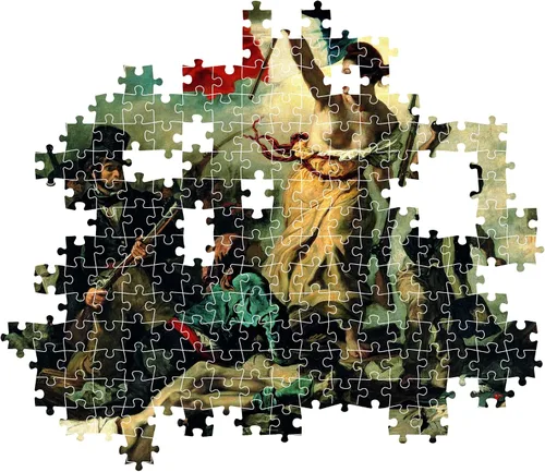 Miniatura 5 de Clementoni - 39549 - Colección Museum Puzzle Louvre - Delacroix, Libertad guiando a la gente - 1000 piezas - Hecho en Italia - Rompecabezas