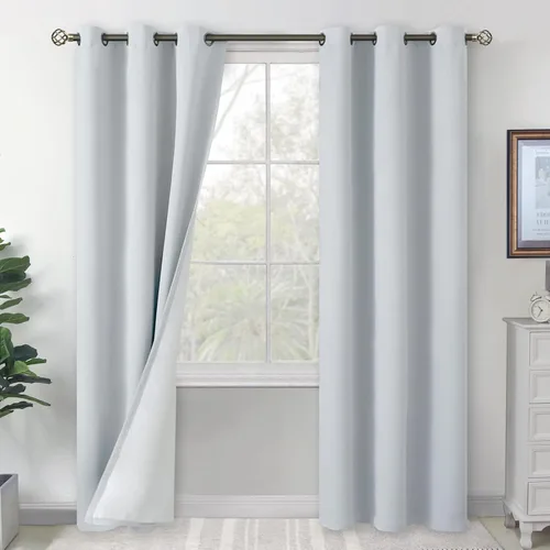 Miniatura 12 de BGment Cortinas opacas cortas de 30 pulgadas de largo, 2 paneles de cortinas 100% de oscurecimiento de la habitación para ventanas pequeñas