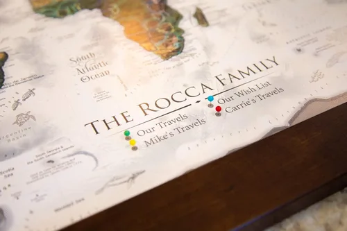 Miniatura 3 de Tablero de alfileres personalizado con mapa del mundo, lienzo estirado grande, póster enrollado o mapa enmarcado, mapa del mundo con alfileres