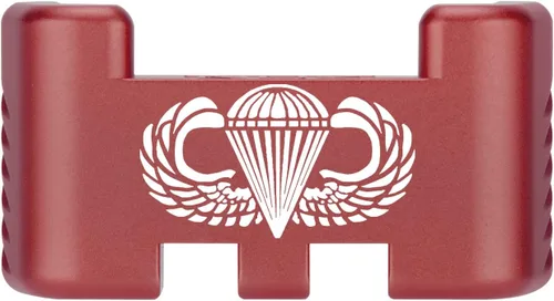 Miniatura 141 de NDZ Performance Placa trasera de aluminio con asistencia deslizante para Glock 1-5 Glock 17 19 19 19 x 22 23 24 26 27 31 32 33 34 35 45 47 49, Rojo