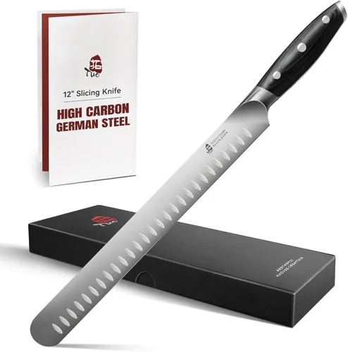 Miniatura 8 de TUO Black Hawk - Cuchillo de filete de 6 pulgadas para recortar grasa de carne, desollado de ciervos, mango de espiga completa, acero alemán de alto