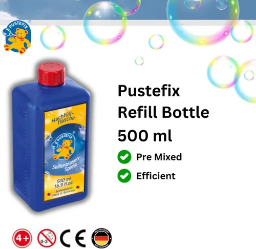 Miniatura 3 de PUSTEFIX Botella de repuesto de 16.9 oz de solución de jabón líquido de burbujas Pustefix Modelo: 505415