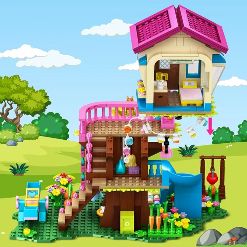 Miniatura 5 de HOGOKIDS Juego de Construcción de Casa del Árbol con Luz LED - 622pcs Bloques de Construcción de Casa del Árbol, Juguetes de Casa del Bosque