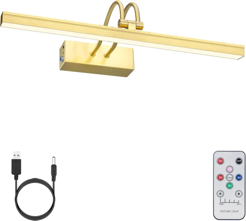 Miniatura 15 de Luz para Cuadros, Luces de Arte a Batería para Pared, Luz Inalámbrica con Control Remoto para Pinturas con Temporizador y Regulable, Iluminación