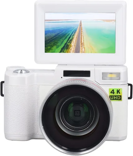 Miniatura 10 de Cámara digital 4K, enfoque automático 48MP HD Vlogging cámara con tarjeta 32G, pantalla abatible 3.0 TFT 180°, zoom digital 4X, detección