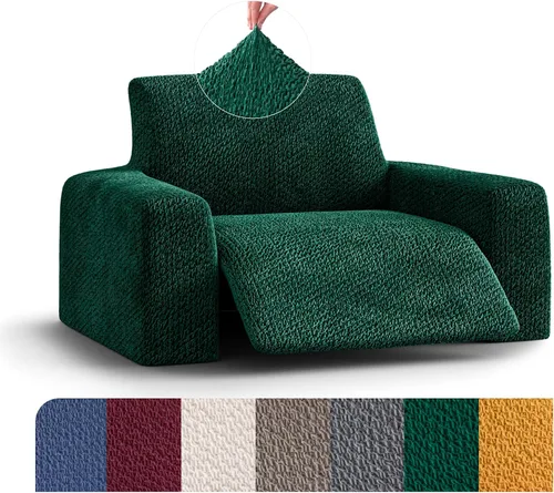 Miniatura 12 de PAULATO BY GA.I.CO. Funda reclinable – Funda de ajuste suave – Protector elástico de muebles reclinables de 1 pieza – Tela de terciopelo lavable a