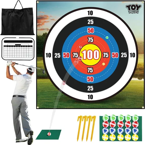 TOY Life Chipping - Tapetes de práctica de golf, juego de golf, tapete de entrenamiento para interiores y exteriores, para adultos, familia, niños,