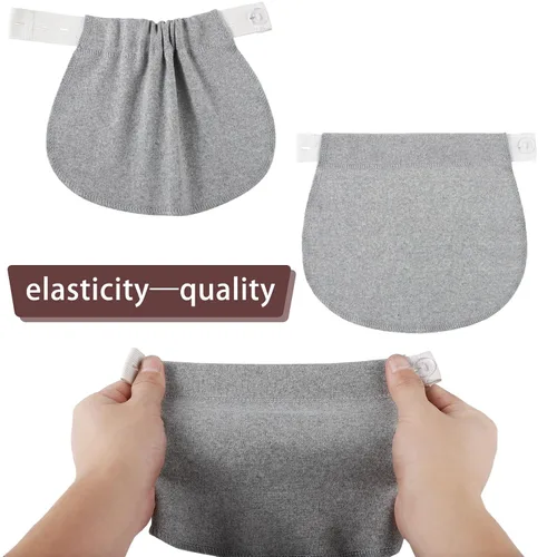 Miniatura 2 de Extensor de pantalones de maternidad ajustable elástico pantalón extensor de botón para mujeres embarazadas negro azul marino gris caqui blanco