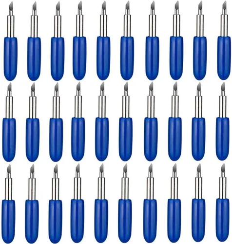 Elefama Cuchillas de corte profundo compatibles con Explore Air 2 Air Maker Expression tela de vinilo 30 piezas de 60 grados compatibles con Explore
