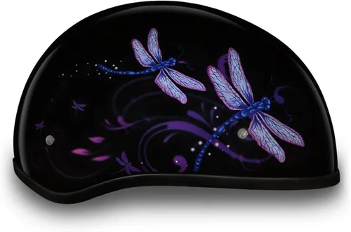 Miniatura 4 de Daytona Helmets - Medio casco de calavera con huesos cruzados, Graphics 100% APROBADO DOT, Negro, S
