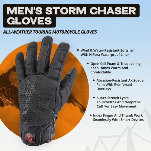 Miniatura 3 de Tourmaster Guantes de moto Storm Chaser para hombre