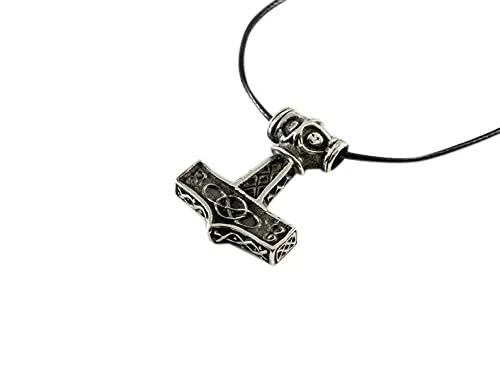Baldur Jewelry - 925 Sterling Silver Thors Hammer Necklace Pendant - Mjölnir Viking Norse Thor Hammer Pendant Viking Jewelry - Thor Necklace - Thor