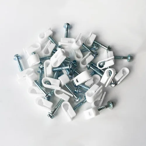 Miniatura 2 de Clip de cable redondo con tornillos para cable Ethernet Starlink, clip de cable, clips de cable para instalación de cables Starlink en pared, clips