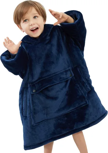 Miniatura 15 de Manta con Capucha Usable NOUKOW Manta Sherpa de Gran Tamaño Sudadera de Franela con Bolsillo Grande Estrellas que brillan en la oscuridad
