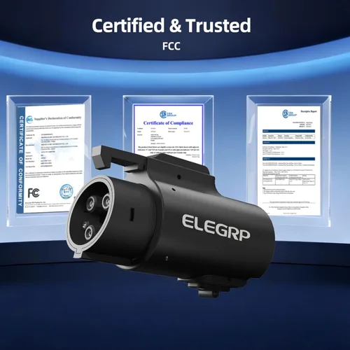 Miniatura 9 de ELEGRP Adaptador de 80 A Tesla a J1772, NACS a J1772 Adaptador de cargador EV para carga de nivel 2, compatible con conector Tesla de alta potencia