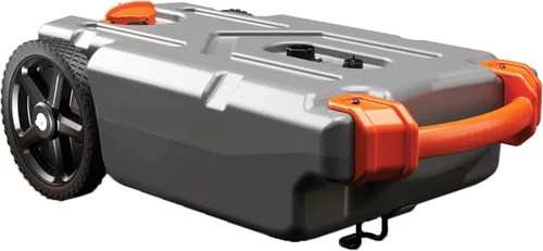 Camco Rhino - Tanque portátil de 15 galones para RV - Cuenta con ruedas grandes resistentes a pinchazos y orificio de drenaje bajo - Incluye