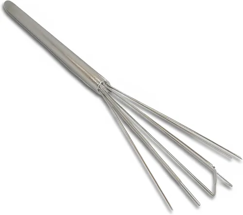 Miniatura 11 de Rattleware Batidor de café plano de acero inoxidable de mango largo de 11 pulgadas, herramienta de cocina plateada para mezclar sin grumos, duradera