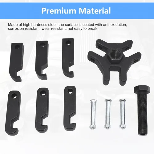 Miniatura 6 de Extractor de equilibrador armónico, kit de extractor de polea de amortiguador de equilibrador armónico, compatible con Ford GM Chrysler Cadillac