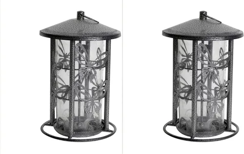 Miniatura 6 de Heath Outdoor Products The Butterfly Seed Capacity - Comedero decorativo de metal para pájaros silvestres, 3 libras
