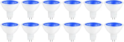 Miniatura 19 de Sunlite Foco reflector LED MR16 41047, 90 lúmenes, 3 vatios (ecualizador de bombilla halógena de 25 W) 12 V, base bi-pin GU5.3, no regulable, Rojo