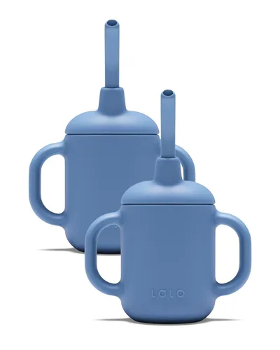Miniatura 10 de Lalo Little Cup, Vaso con Pajita de Silicona No Tóxica con Asas - Vaso Entrenador para Bebés y Niños Pequeños - Sistema de Entrenamiento de Mini