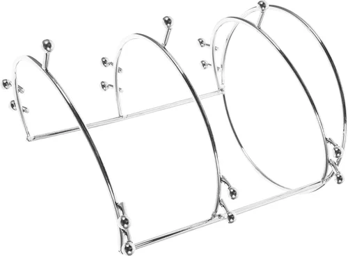 Miniatura 9 de Soporte de exhibición de corona de metal de tres niveles para tiara nupcial, diadema y almacenamiento de joyas en el tocador, 7.55 x 5.51 x 5.51
