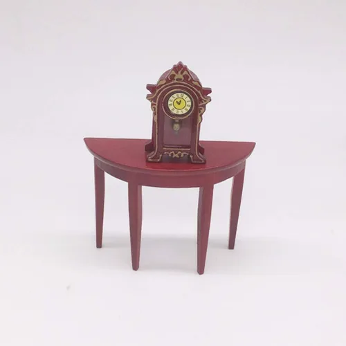 Miniatura 5 de EXCEART Casa de muñecas en miniatura, mesa semicircular a escala 1 12, modelo de mini muebles para niños, accesorios de casa de muñecas y adorno