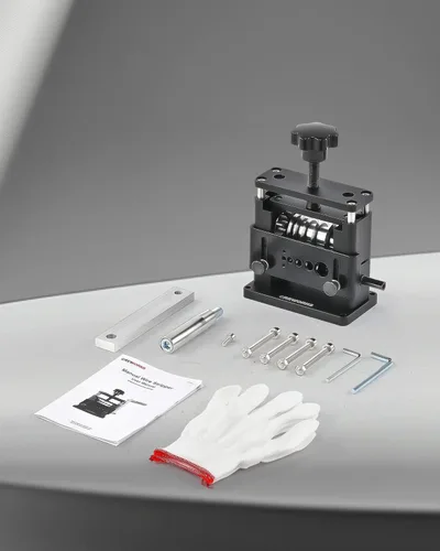 Miniatura 9 de CREWORKS Máquina peladora manual de cables, máquina pelacables accionada por taladro con 6 canales y 5 cuchillas, herramienta pelacables portátil