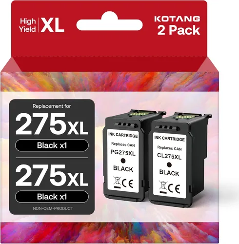PG-275XL Cartucho de tinta negra de repuesto para Canon 275 Cartucho de tinta negra remanufacturado 275XL para TS3722 TR4720 TS3700 TR4700 TS3522