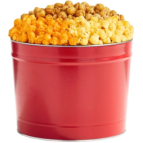Miniatura 5 de The Popcorn Factory Lata de regalo para palomitas de maíz, retro, 3.5 galones (Cheddar robusto, mantequilla, caramelo)