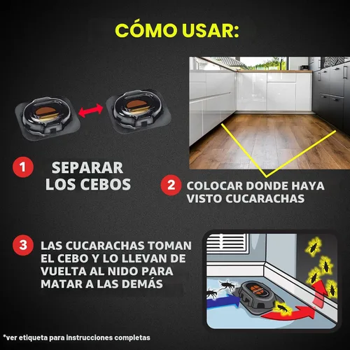 Miniatura 4 de Raid Double Control - Cebo para cucarachas grandes (8 unidades (paquete de 1))