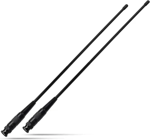 Miniatura 8 de HYS UHF BNC Base HT Antena de 15.3 pulgadas para GMRS Walkie Talkie/Repetidor, UHF 462-467Mhz Antenas de radio bidireccionales para 460-470Mhz ICOM